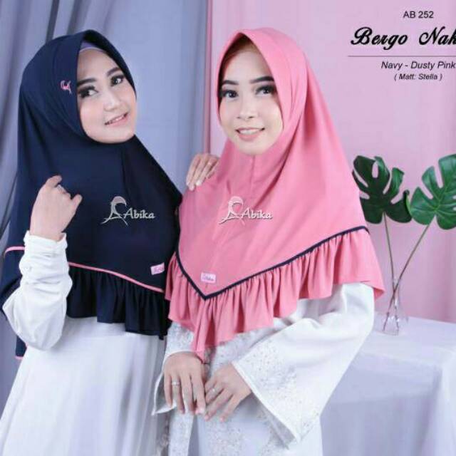 BERGO NAKIYA ORI BY ABIKA HIJAB, JILBAB INSTAN, BERGO, KERUDUNG