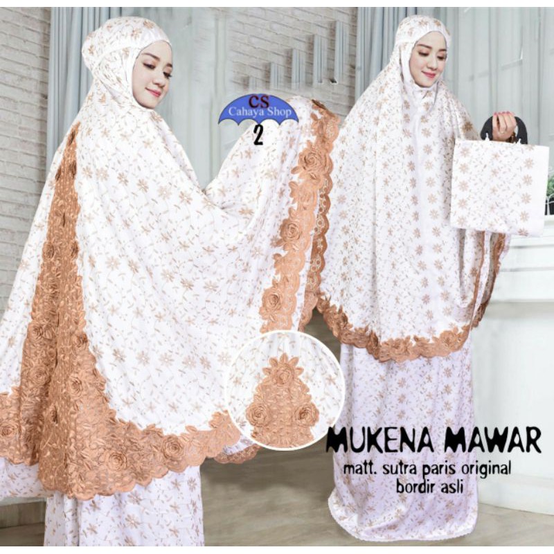 MUKENA MAWAR ORIGINAL BY CAHAYA SHOP