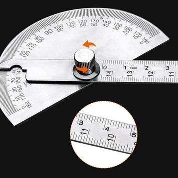 

Stok terbatas!.. Stainless Degree protractor / busur derajat / pengukur sudut / penggaris busur Alat Ukur Sudut