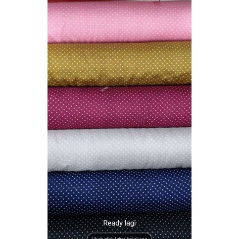 { Meteran 0.5 } Kain Rayon Viscose Motif Polkadot Kecil