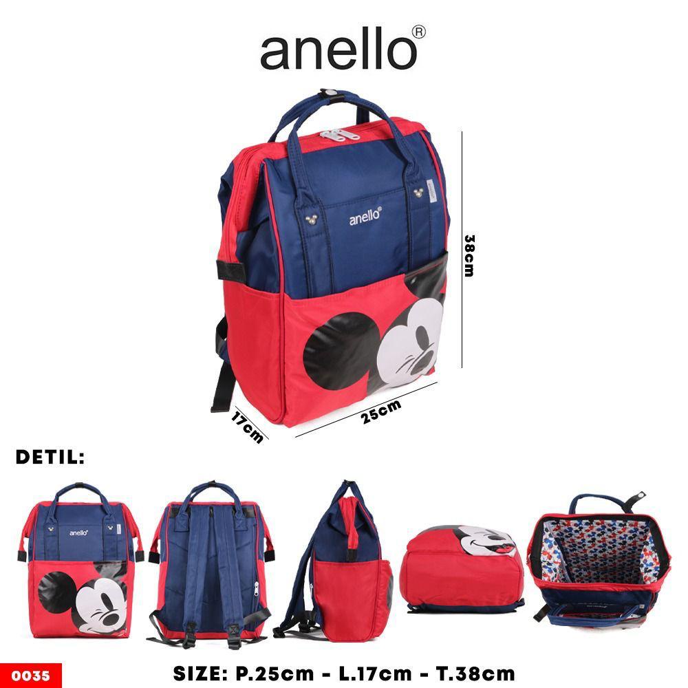 (BISA COD) READY STOCK/TAS RANSEL WANITA ANELLO MICKEY PARASUT PREMIUM