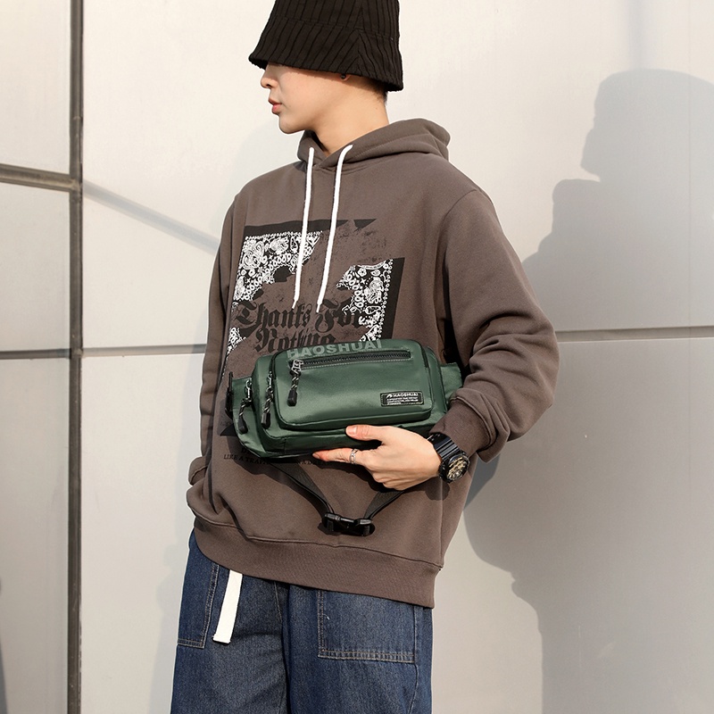 Tas Selempang Pria HAOSHUAI 5115 Anti air Bahan Dolby lotto Coated