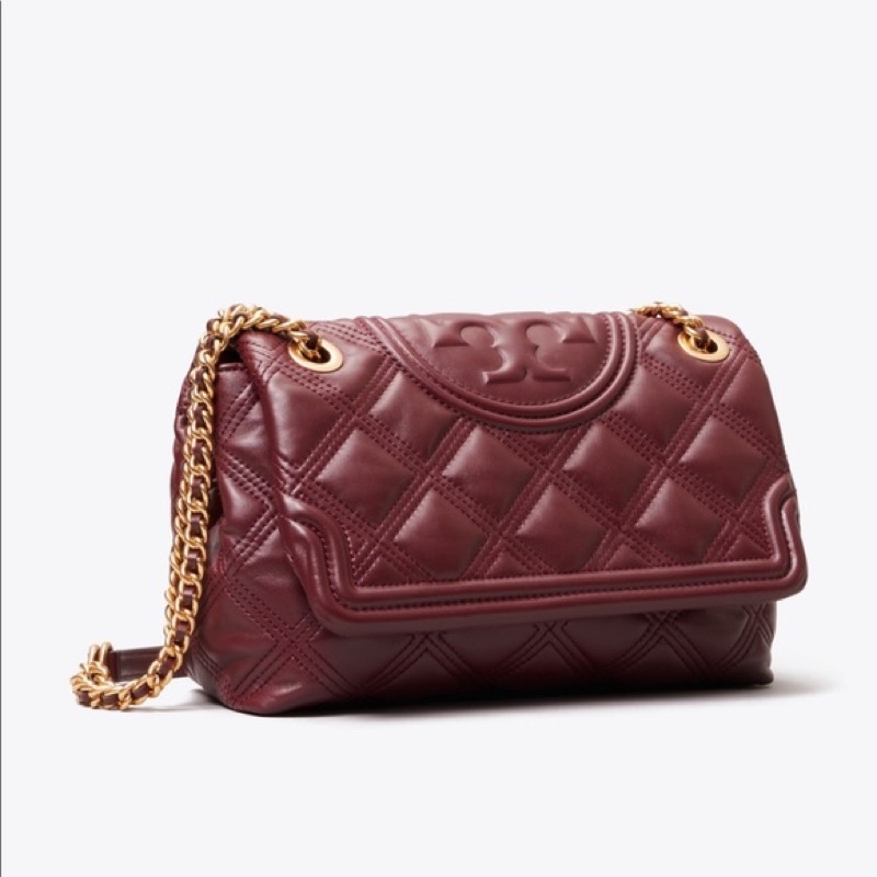 Tory Burch Fleming Soft Convertible Shoulder Bag Maroon