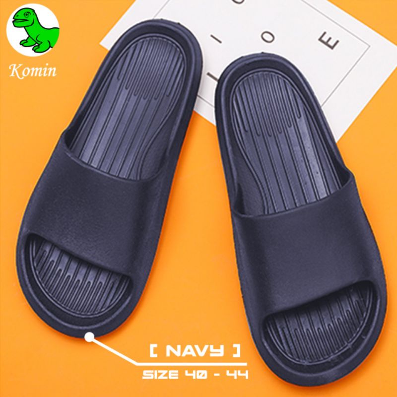 [NEW] Sandal Slide Pria Import Korea Simple Sandal EVA Slip On Polos Nyaman Ringan Empuk Awet 2021