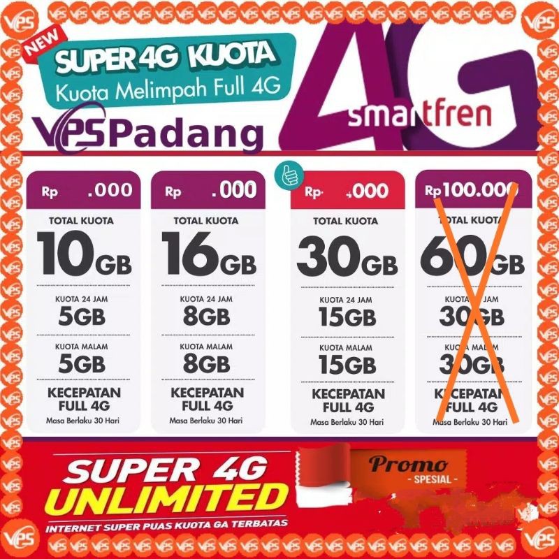 Jual SMARTFREN 4G UNLIMITED PAKET DATA MURAH | Shopee Indonesia