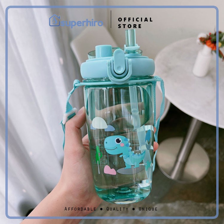 Botol Minum Anak Sedotan 2in1 Tali Boy Girl Bottle BPA Free Besar