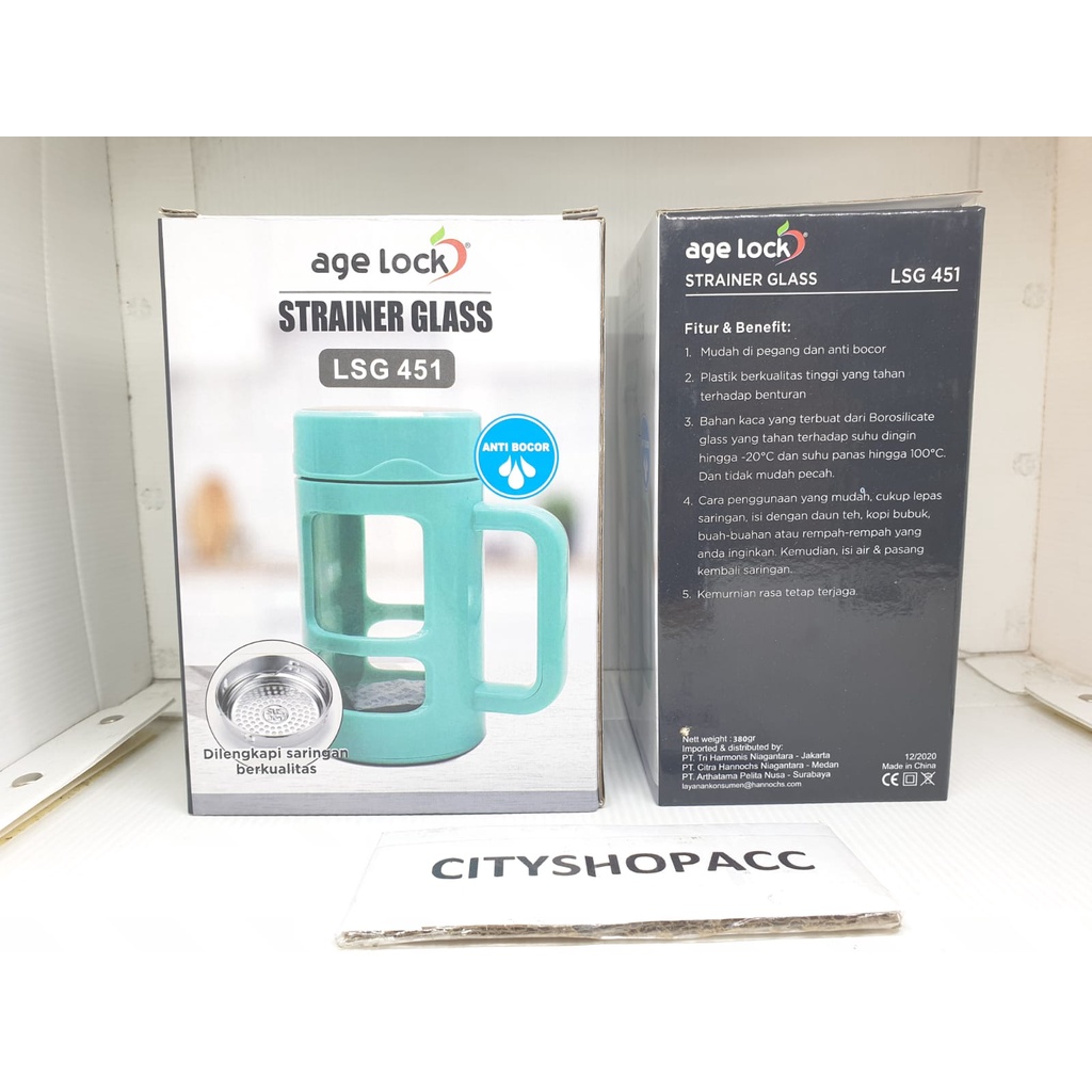 Age Lock LSG 451 Strainer Glass Gelas Minum Cangkir Botol Mug Portable