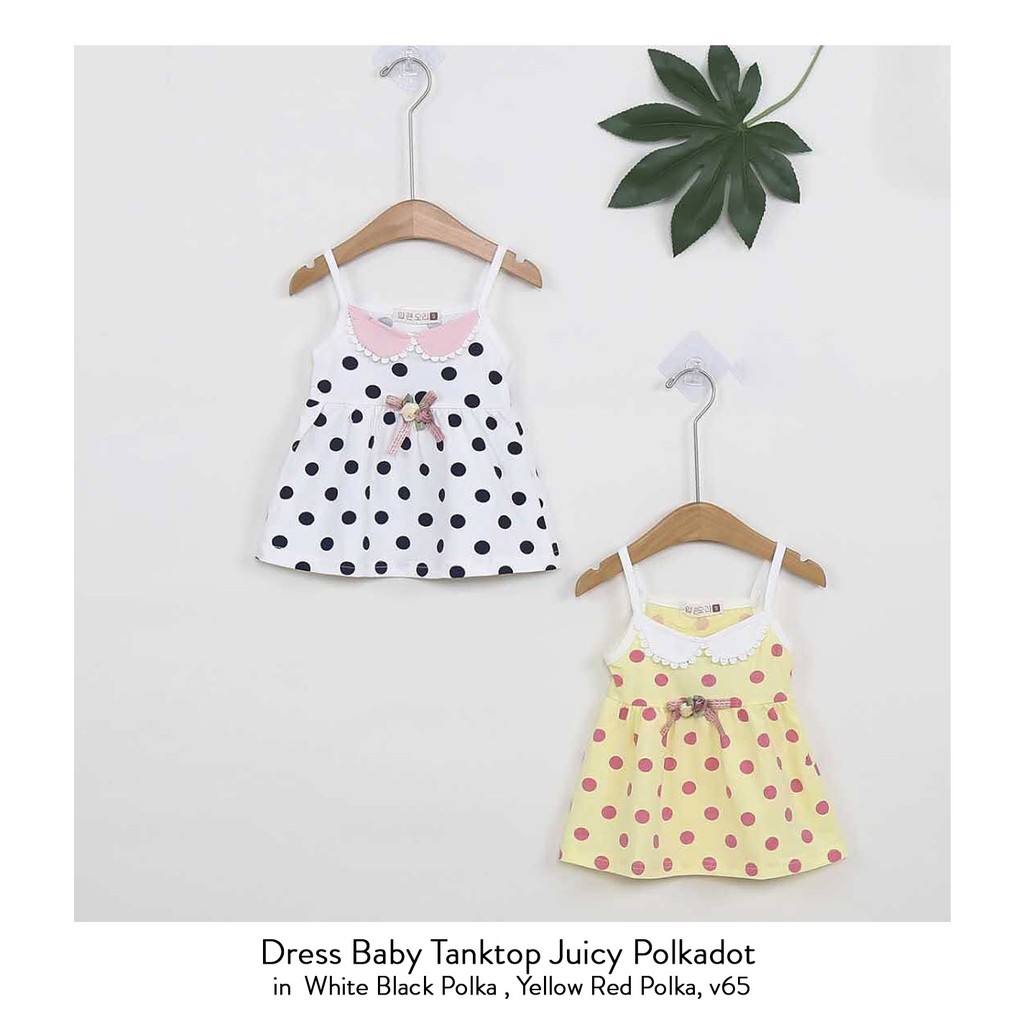 dress anak bayi perempuan 0-6 bulan import premium baru baju anak dari cina Tanktop Juicy Polkadot