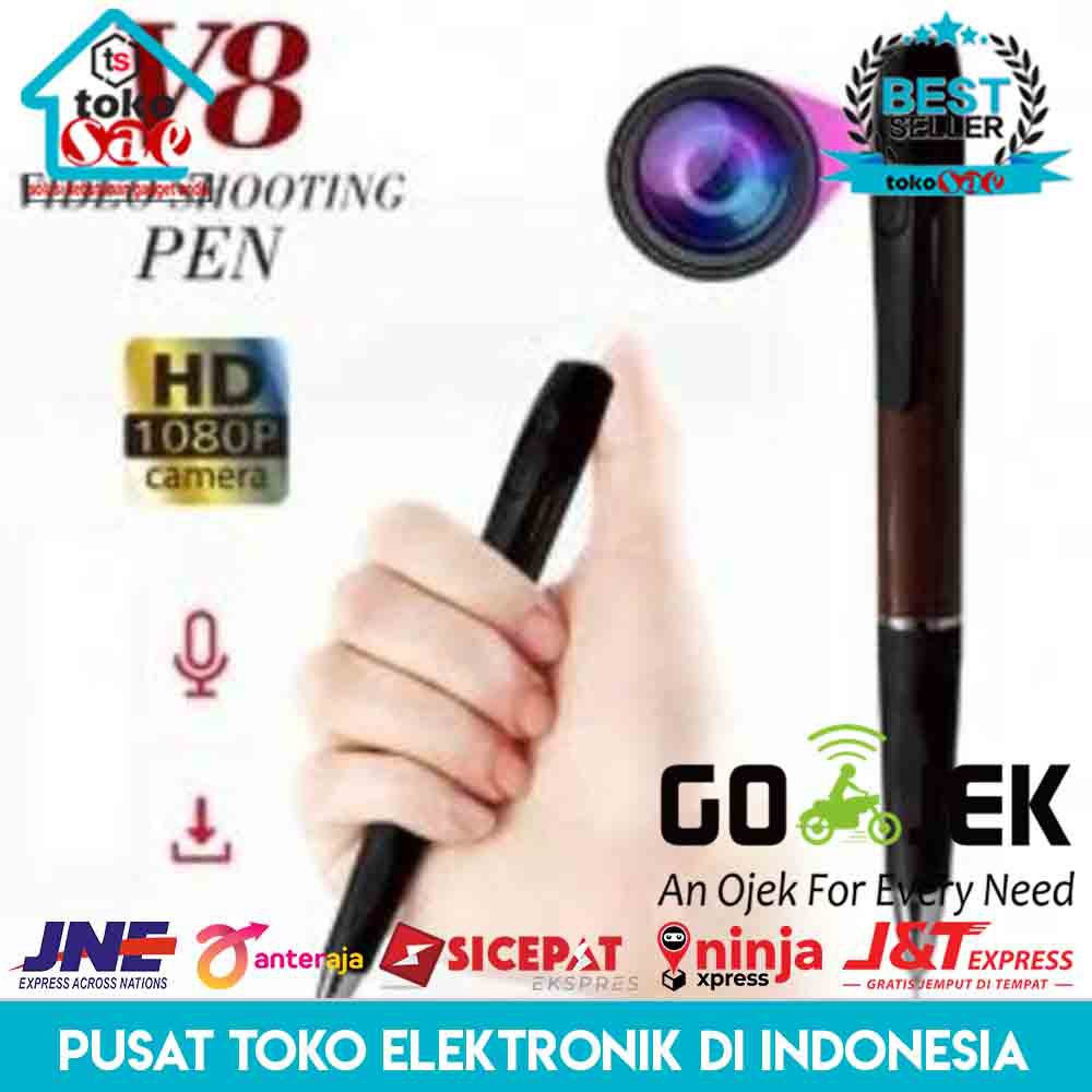 Spy Camera Pen V8 FULL HD 1080P Pulpen Kamera dengan Kamera Tersembunyi