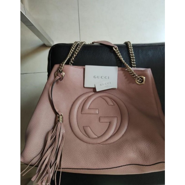 Preloved Gucci Soho Chain Pink Authentic