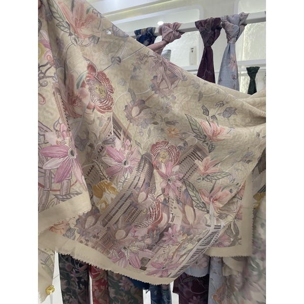 Buttonscarves Dubai series Ivory