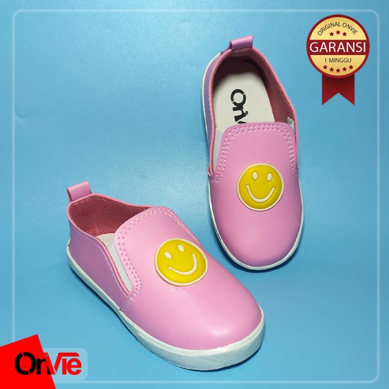 Sepatu Slip On Anak Perempuan Laki-laki Motif SMILE | Sepatu Onvie