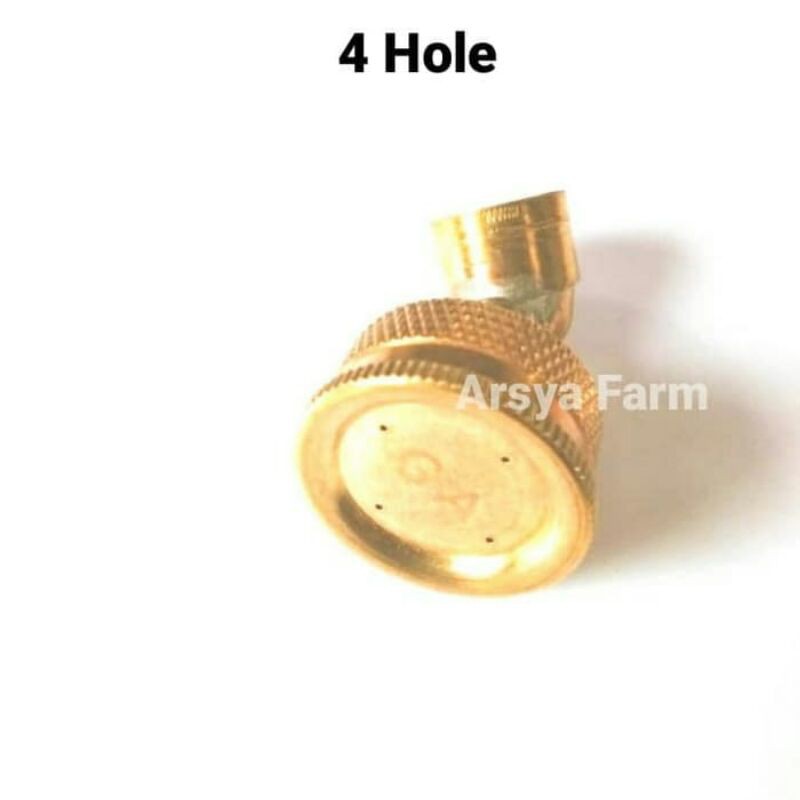 Nozzle Sprayer Pompa Swan Lubang 4 / Spuyer Kuningan
