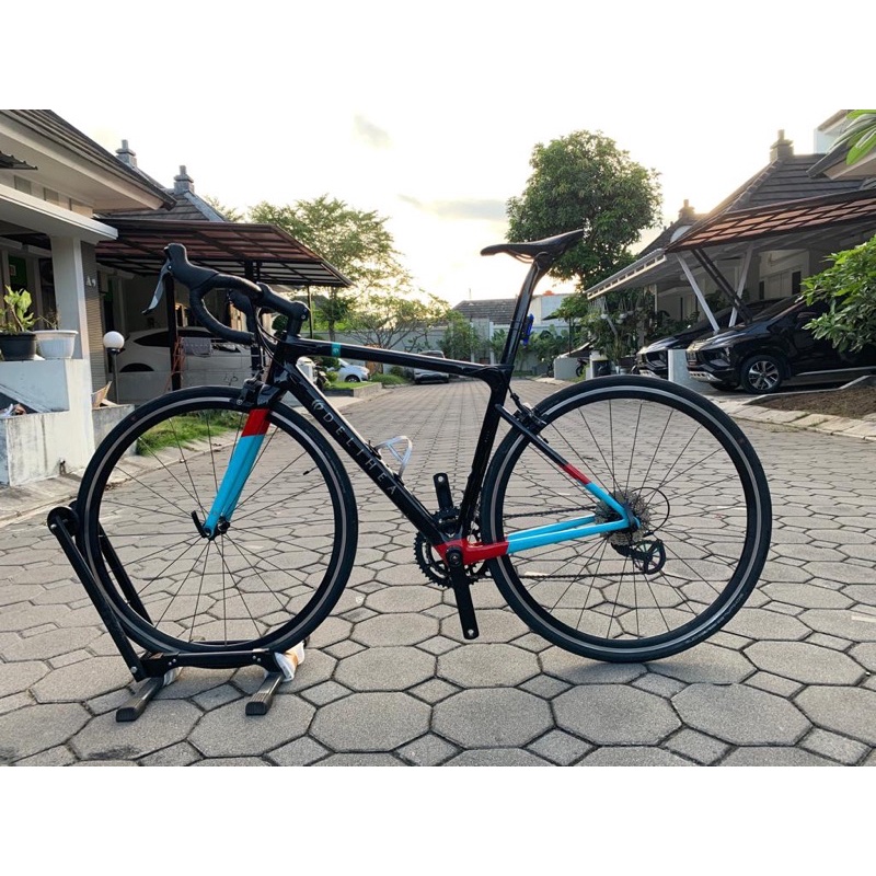 Delihea Rest Roadbike sisa frame carbon Rimbrake size 52 dan wheelset saja second