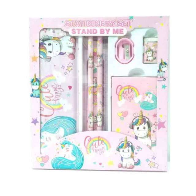 

Stationery Set Kontak Pensil Alat Tulis Anak Unicrom 8822 BERKUALITAS