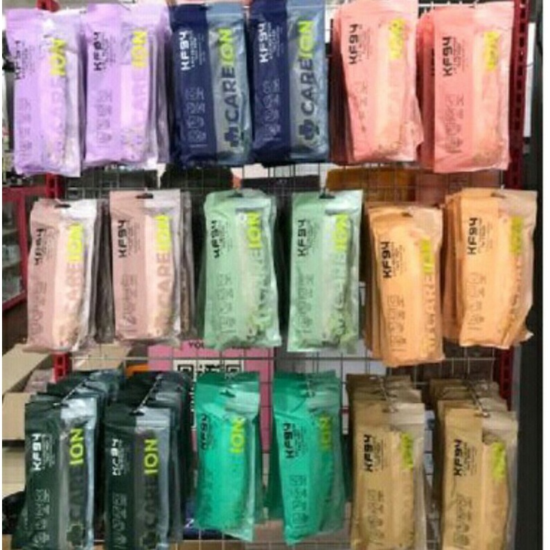 MASKER KF94 CARE ION - MASKER KF 94 4 PLY WARNA KALEM SOFT ISI 10 PCS