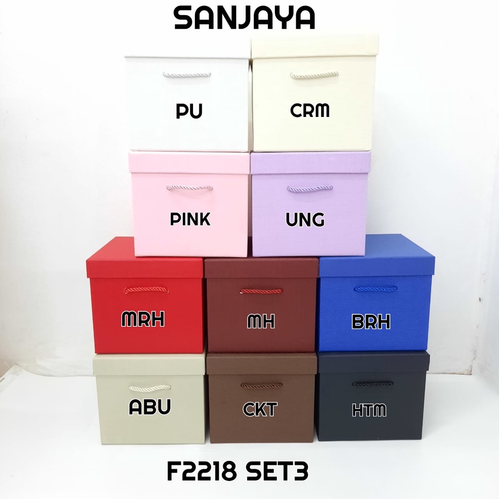 Box Kado / Kotak hampers / Bloom Box / Hard Box / Gift Box / Kotak Hadiah / F2218 Set3