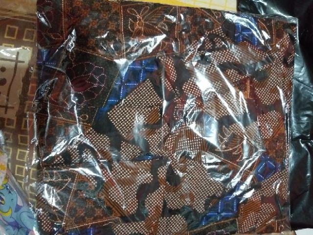 Asifa Batik Hrb026 Kenongo Kemeja Tosca Pendek Pekalongan Padi M L Xl Sogan Tulis Halus Kemeja Batik