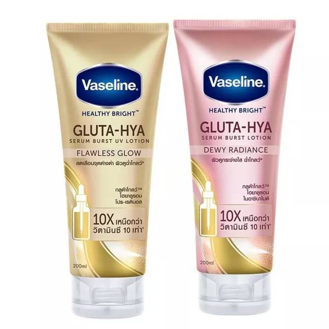 Vaseline Gluta-Hya Healthy Bright Serum Burst Lotion - Flawless Bright / Dewy Radiance 330ml/200ml