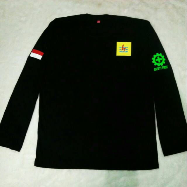 Kaos lengan panjang PLN safety first / baju lengan panjang PLN listrik pintar