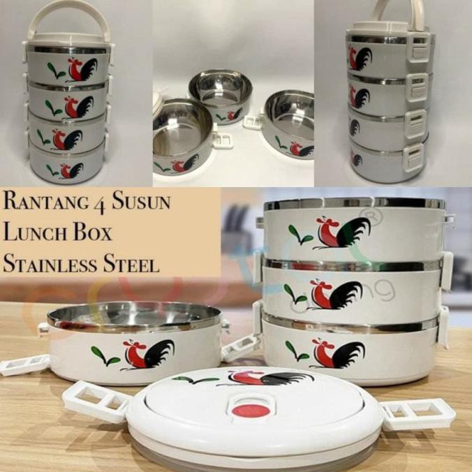 [KANAYYA] RANTANG BEKAL AYAM JAGO 4 SUSUN