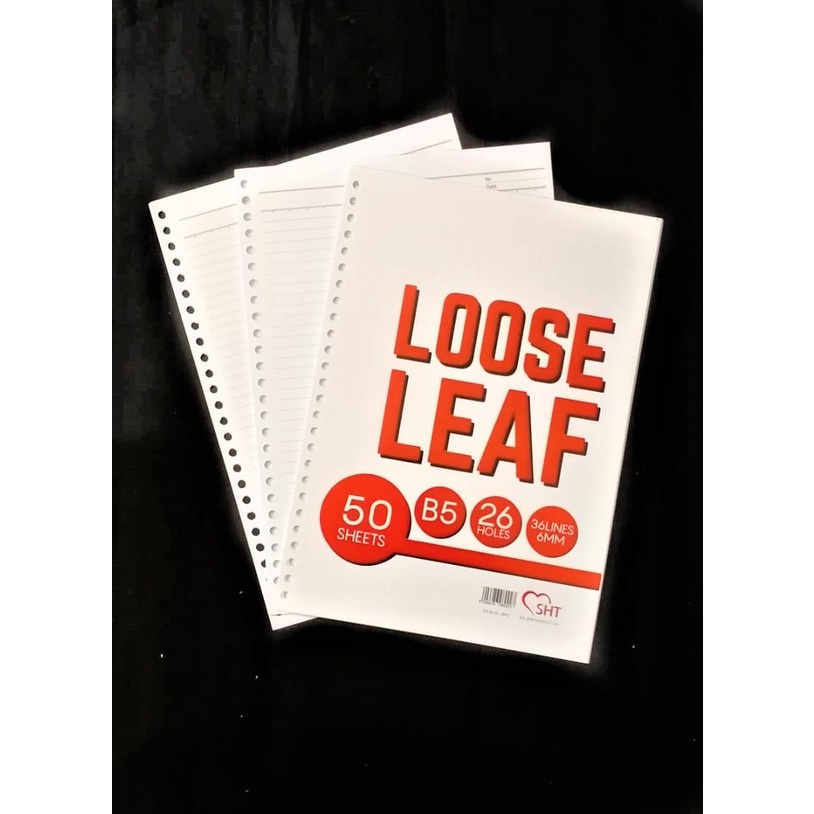

KERTAS BINDER LOOSE LEAF B5 26 LUBANG 70 GR ISI 50 GARIS 6 MM 36 LINES REFILL
