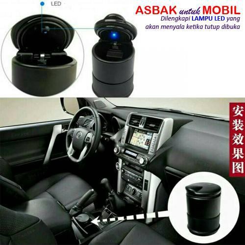 Asbak Mobil Lampu LED | Asbak Rokok Portable IMPORT Unik Car Ashtray Modifikasi