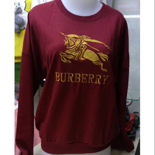 Kaos bordir gold Burberry import