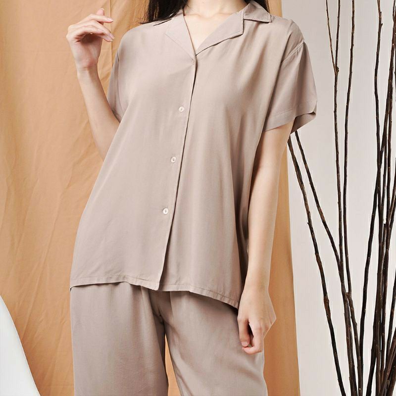 Gilda Rayon Set Polos Wanita Hitam