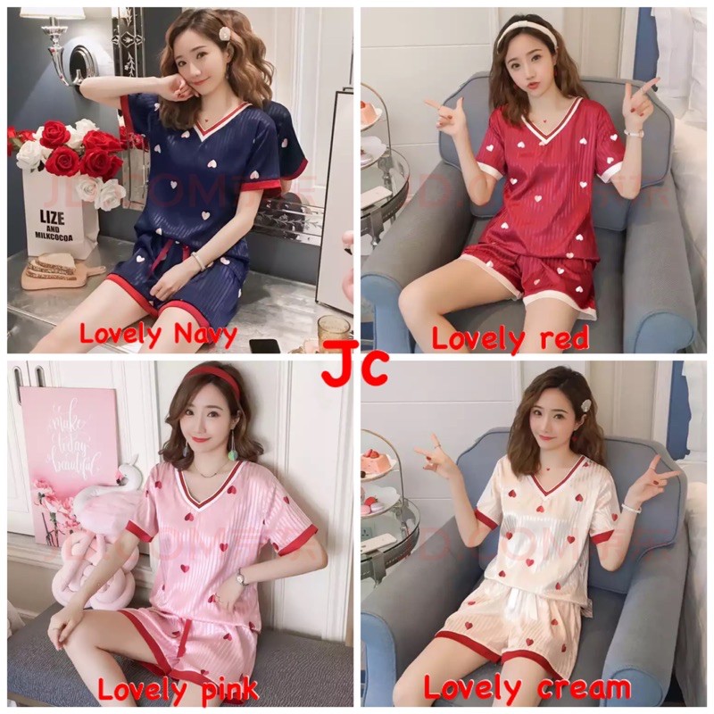 6motif JC Set V Satin Import HP / Stelan Wanita import / Piyama wanita Hp Murah