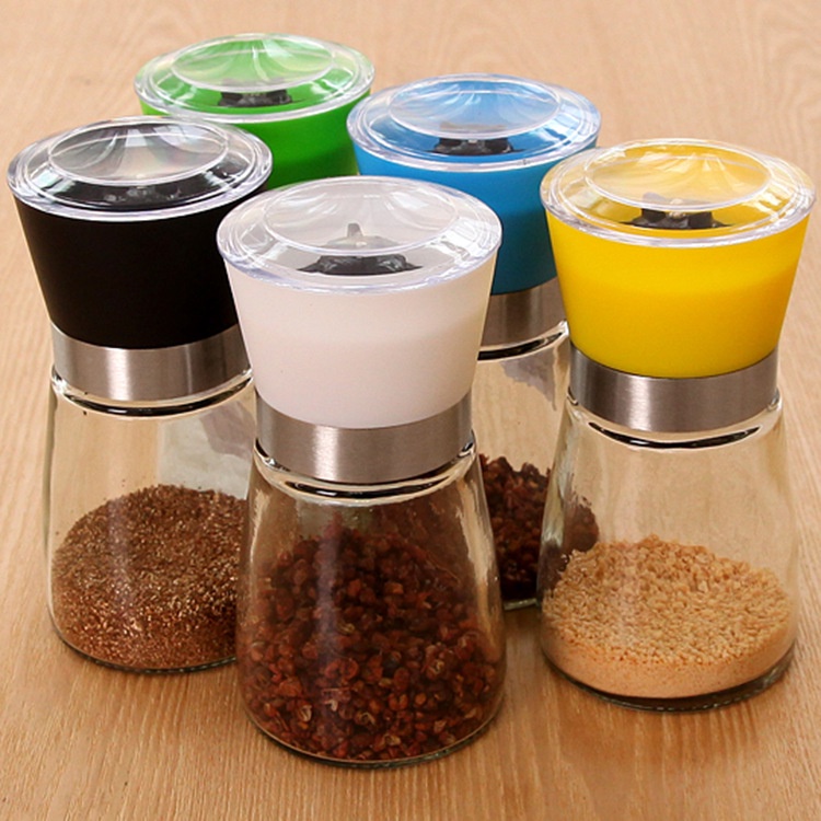 Alat Dapur Merica Rumah Tangga Botol Bumbu Toples Penyimpanan Grinding Botol Kaca Wijen Grinding Spice Jar