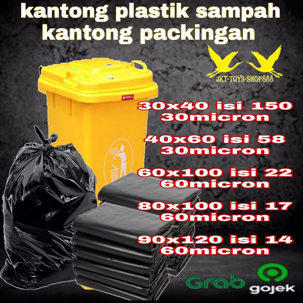 Jual 1kg Kantong Plastik Sampah Trash Bag Ukuran 90x120 80x100 60x100 40x60 30x40 50x75 Shopee 3554