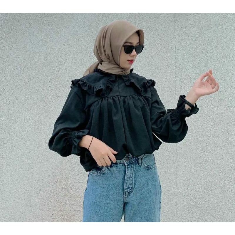 korean blouse/top wanita/blouse korean looks