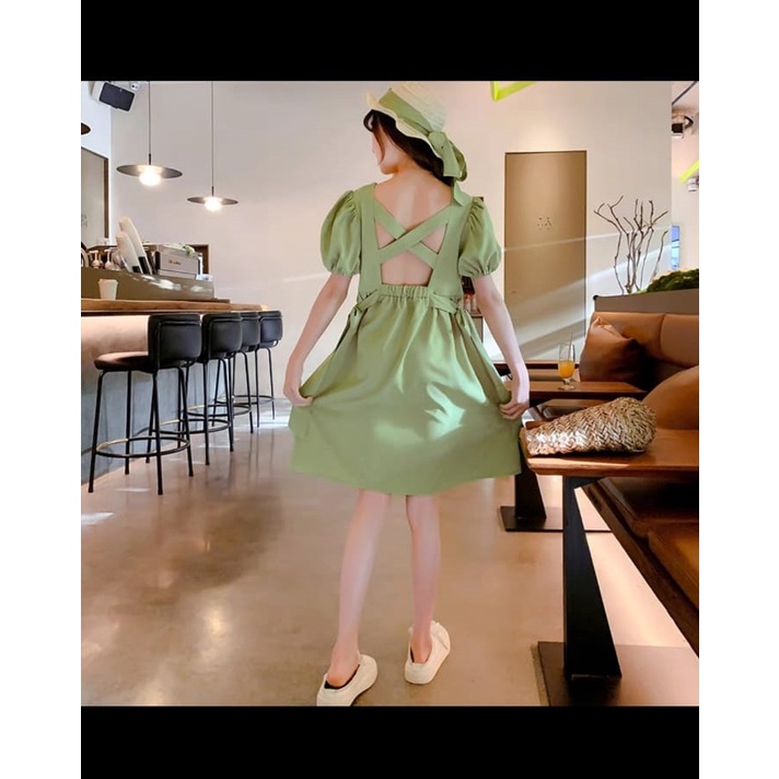 Jimmedy.id - Dress X Anak Perempuan Umur 3-7 Tahun Bahan Katun