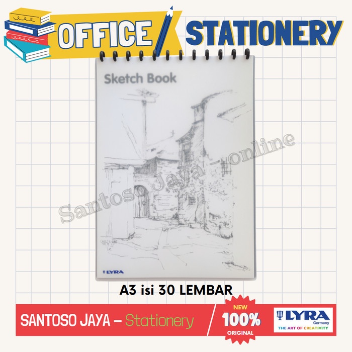 

Sketch Book A3 LYRA - Buku Sketsa 30 Lembar 30x42 cm
