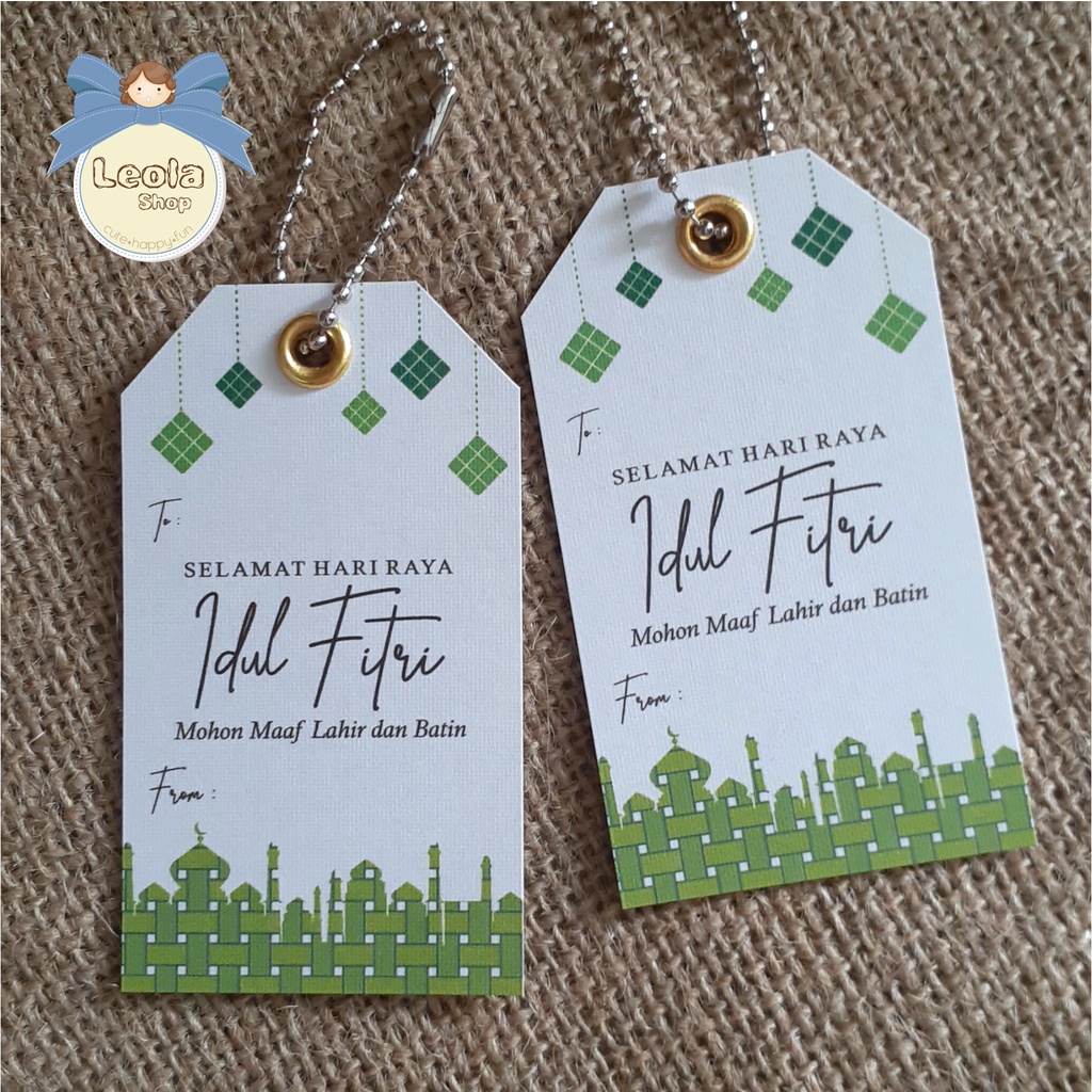 Hang Tag IDUL FITRI/Kartu Ucapan Selamat Idul Fitri Gift Tag Fancy Paper
