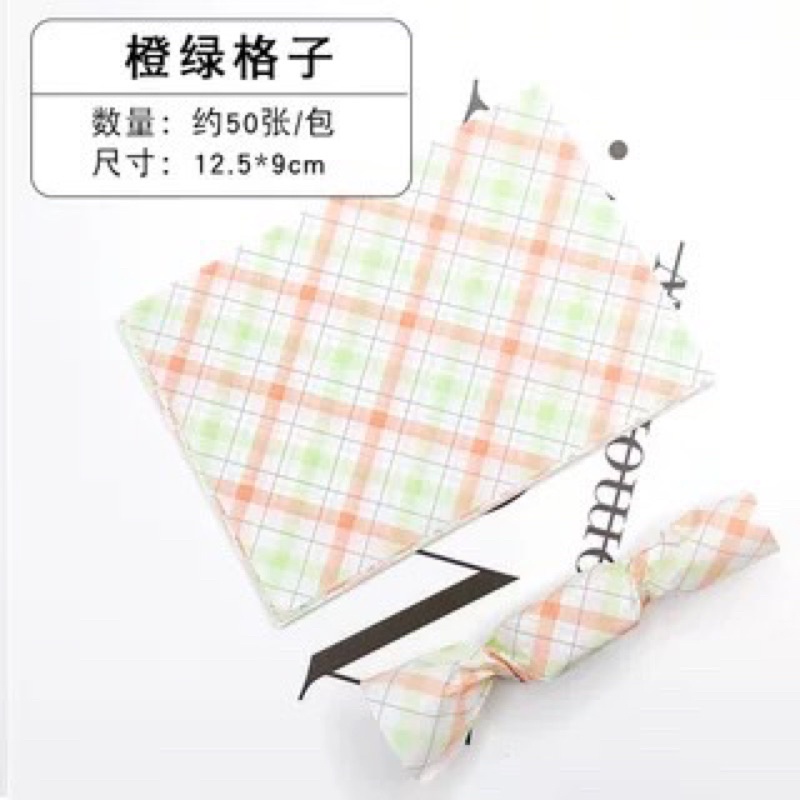 

kertas candy motif persegi 50pcs / kertas permen / kertas coklat / kertas nougat