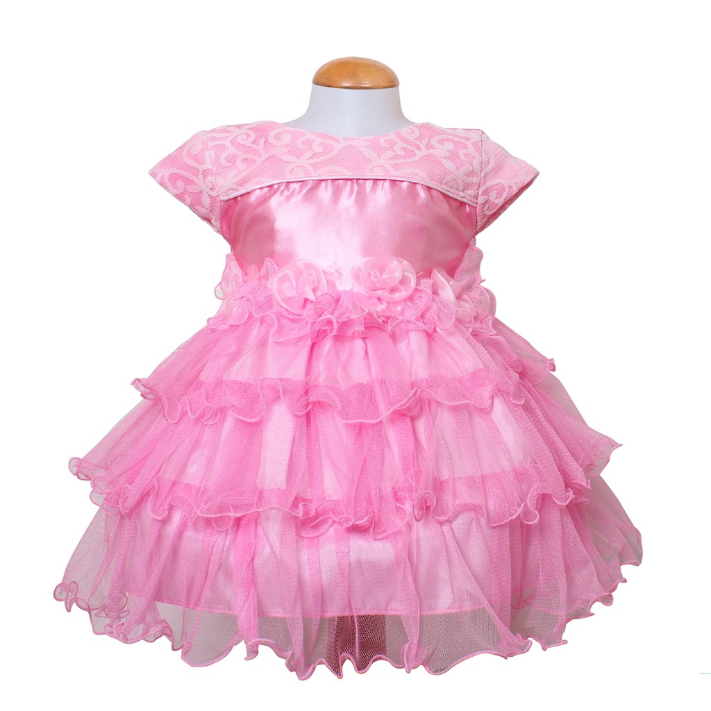 Dress Kids 375 / Dress Anak Brukat Anak Kombi Tile/ Baju Pesta Anak Bayi Good Premium/Gaun Modern