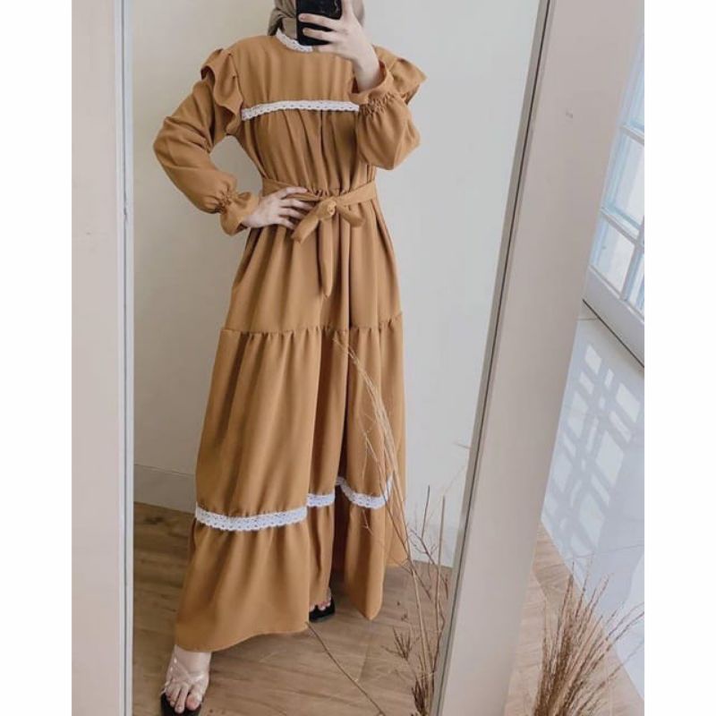 Dress Candy Lady List Putih