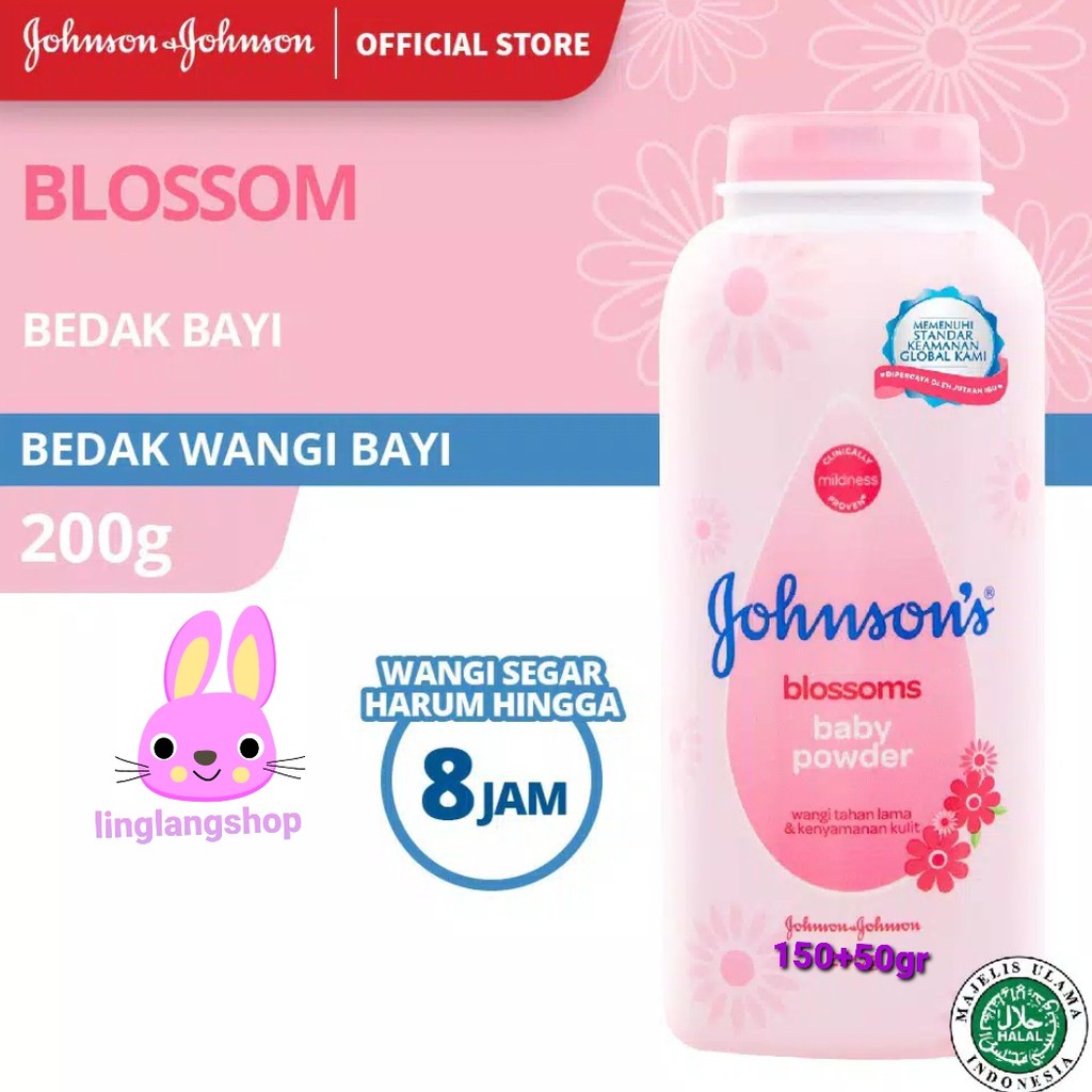 Johnson BEDAK bayi 200gr blossom baby powder wangi harum johnsons (no.249)