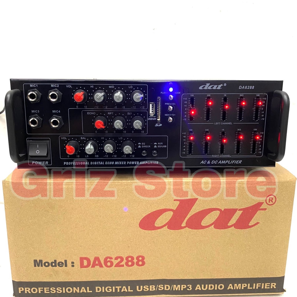 AMPLIFIER DAT DA 6288 AMPLI DAT DA6288 DAT 6288 USB BLUETOOTH