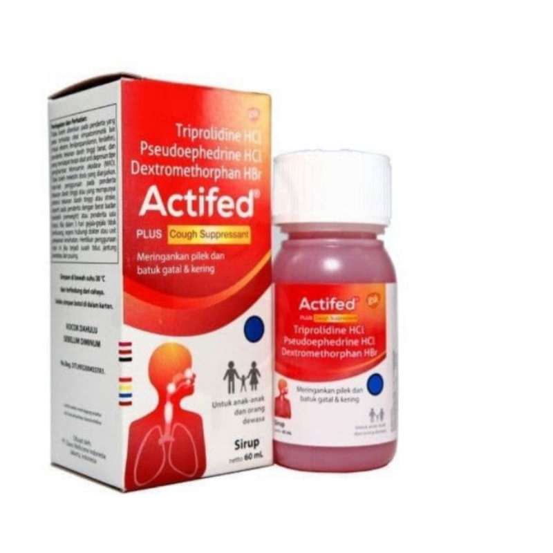 Actifed plus cough supressant sirup 60 ml (Merah)