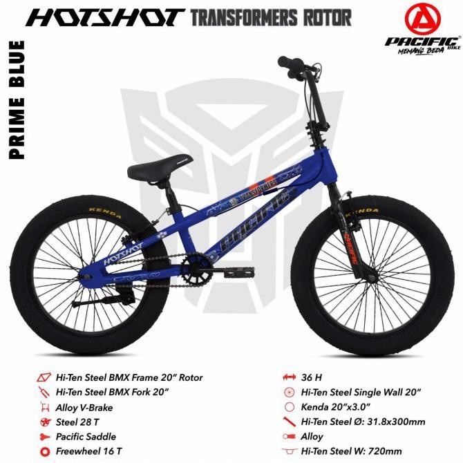 Sepeda Anak BMX HOTSHOT TRANSFORMERS 3.0 ROTOR 20 Inch Pacific Garansi SNI-3