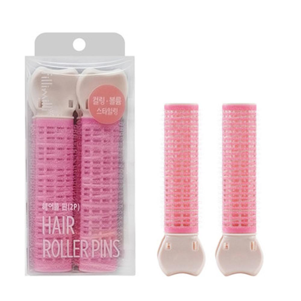Agustina Rambut Akar Berbulu Klip Merah Muda Gadis Jepit Rambut Portable Lazy Curler Magic DIY Styling Tools