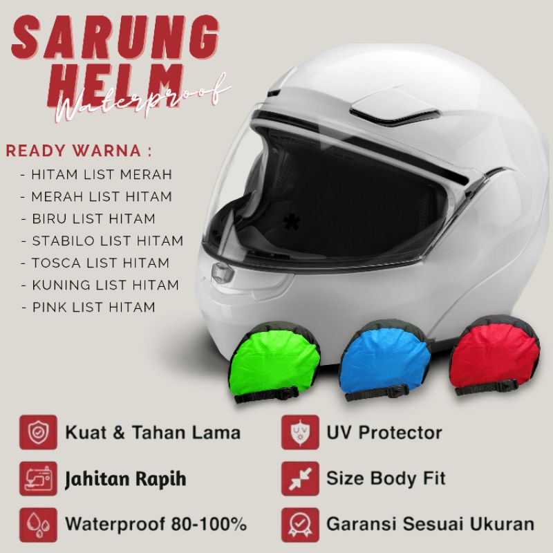 Sarung helm anti air waterproof / mantel helm cover helm tas helm anti air