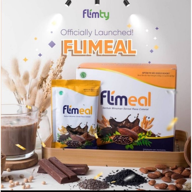 

Flimeal || Flimeal From Flimty Sereal Rasa Coklat || 12 Sachet
