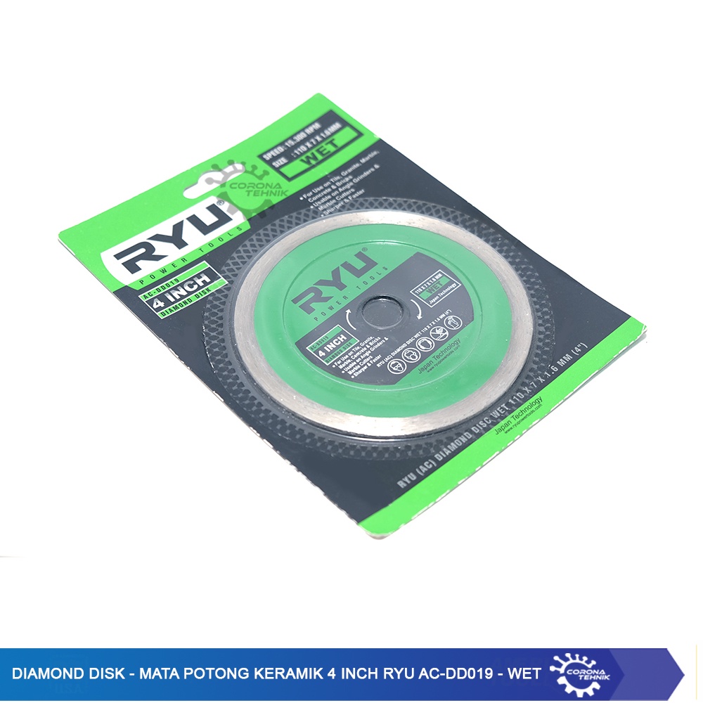 Mata Potong Keramik 4 inch RYU AC-DD019 - WET - Diamond Disk