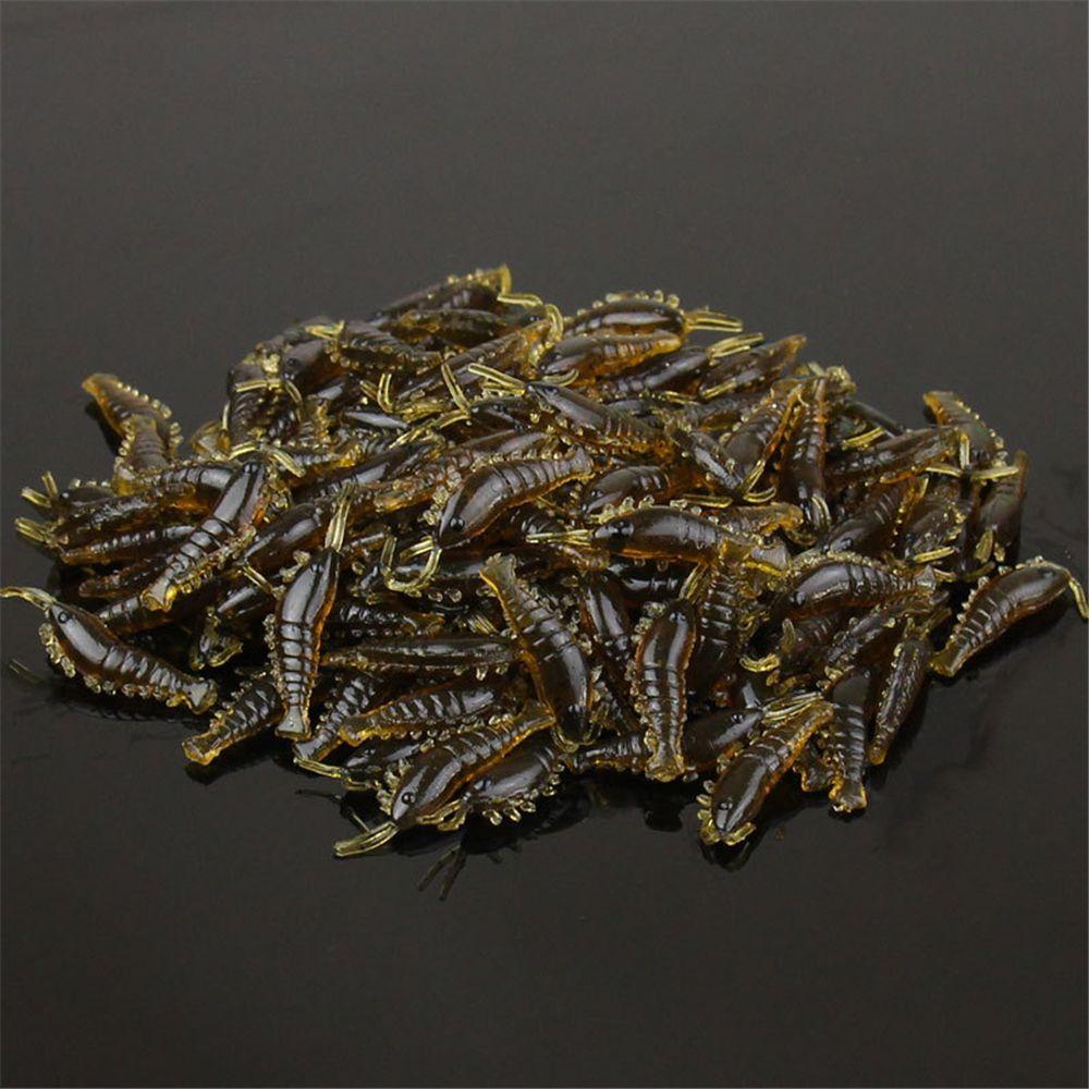 Lanfy Lembut Silikon Udang Air Tawar Memancing Bass Crappie Memancing Alat Lembut Memikat Mensimulasikan Cahaya Kecil Cahaya Cahaya Bercahaya Umpan Udang