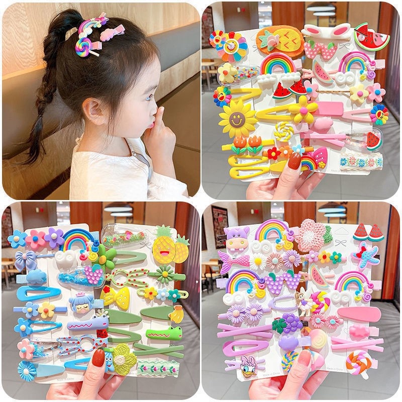 1 SET 14PCS - JEPIT RAMBUT ANAK SET 14 PCS ALA KOREA MOTIF KARAKTER LUCU IMPORT / JEPITAN RAMBUT ANAK SET / JEPIT RAMBUT KOREA