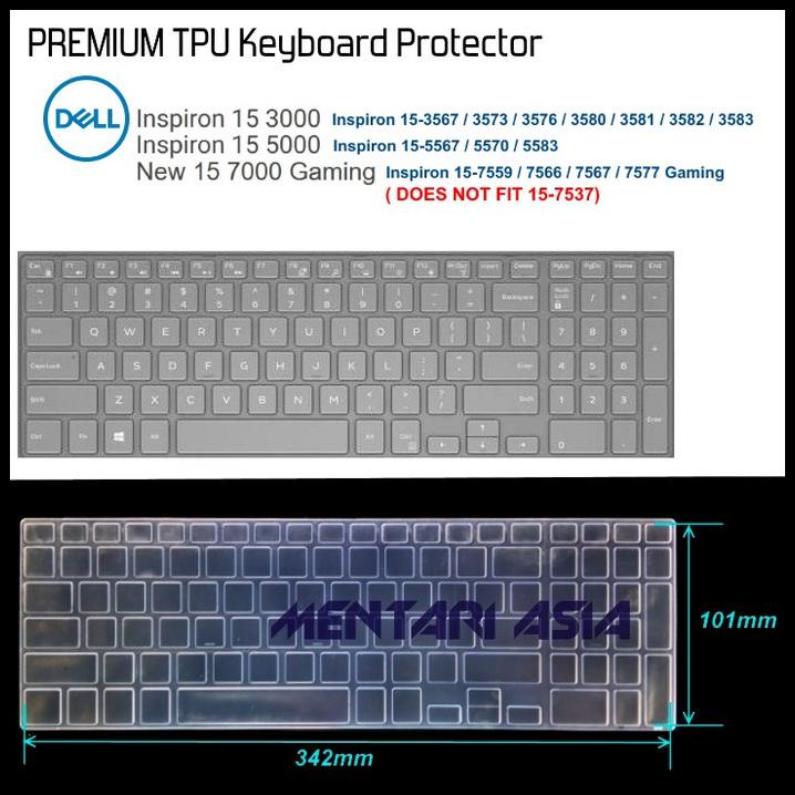 Keyboard Protector Dell Inspiron 15 3000 5000 7000 Gaming - Premium